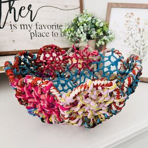 Colorful Woven Decorative Bowl